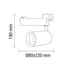 OPTONICA  LED sínes lámpa 25W  24° fekete 5000K 5327