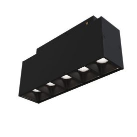  Optonica mágneses sínes fekete LED lámpa M35 48V 10W 800lm 3000K meleg fehér 24° 13,5cm 5342