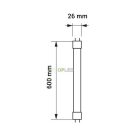 Optonica city line T8 LED fénycső üveg búra 18W 1600lm 3000K meleg fehér 120cm 200° 5606