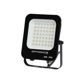   Optonica fekete LED reflektor 30W 2700lm 4500K nappali fehér IP65 90° 5728