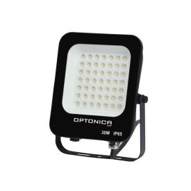   Optonica fekete LED reflektor 30W 2700lm 2700K meleg fehér IP65 90° 5729