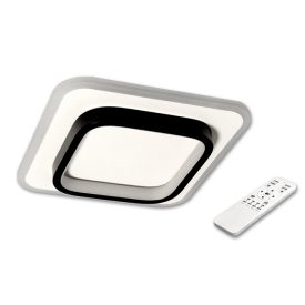   MasterLED Galaxis Falcon 35 W-os, 24x24x5 cm fekete-fehér LED távirányítós mennyezeti lámpa