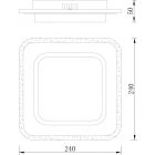 MasterLED Galaxis Falcon 35 W-os, 24x24x5 cm fekete-fehér LED távirányítós mennyezeti lámpa