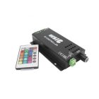 OPTONICA  Zene vezérlő távirányítóval  RGB LED szalaghoz 144W  18A  12V DC  RF  audio  6312