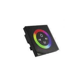   Optonica  RGB vezérlő LED szalaghoz  fali  fekete üvegpanel  érintő vezérléssel  6317