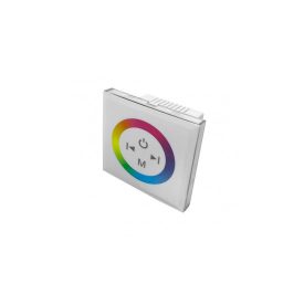   Optonica   LED Szalag Dimmer RGB  vezérlő  fali  fehér üvegpanel  érintő vezérléssel  6319
