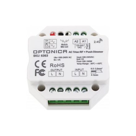 Optonica LED S1-B Triac RF Controller 100-240VAC 1A 1 csatornás  6363