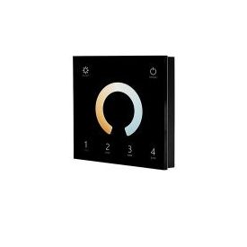 Optonica LED DMX-RF 4 zónás CCT fali vezérlő fekete 6377