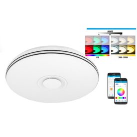   MasterLED Nevada 72 W-os, 50 cm fehér LED távirányítós mennyezeti lámpa