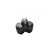 Optonica 2-utas adapter IP44, fekete/7637
