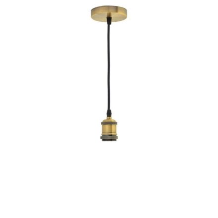 Optonica vintage függőlámpa E27 foglalattal sárgaréz 1m 9049