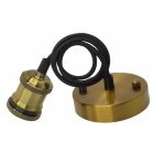 Optonica vintage függőlámpa E27 foglalattal sárgaréz 1m 9049