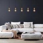 Optonica vintage függőlámpa E27 foglalattal sárgaréz 1m 9049