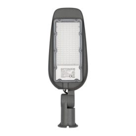   Optonica szürke utcai LED lámpa 100W 10000lm 4500K nappali fehér IP65 9208