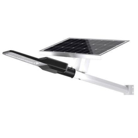 Optonica napelemes utcai LED lámpa akkumulátorral 45W 6000lm 6000K hideg fehér 5V/45Ah  IP66 120° 9143