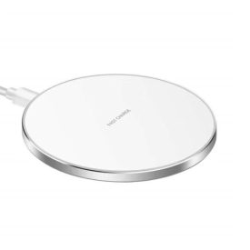   Optonica indukciós vezeték nélküli QI fehér töltőpad Ø10cm 5V-2A 9V-2A 9509