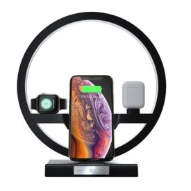   Optonica többfunkciós asztali lámpa vezeték nélküli töltéssel fekete 3000K - 6000K 9512