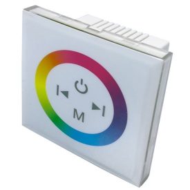   Optonica   LED Szalag Dimmer RGB  vezérlő / fali/ fehér üvegpanel, érintő vezérléssel AC6319