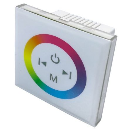 Optonica   LED Szalag Dimmer RGB  vezérlő / fali/ fehér üvegpanel, érintő vezérléssel AC6319