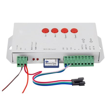 Digitális LED szalag kontroller, DC 5 – 24V, SD kártya AC6331