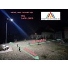 Horganyzott acél lámpaoszlop 4 méter+ 30W napelemes LED utcai világítás+ alapvsalat szett