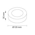Optonica Falon kívüli kör LED panel (120 mm) 6W - meleg fényű (2232)