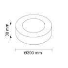 OPTONICA FALON KÍVÜLI LED PANEL / 24W / KÖR / 300mm /nappali fehér/ DL2249