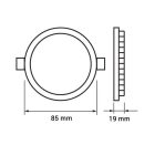OPTONICA MINI  LED PANEL / 3W / KÖR / 85mm  / nappali fehér/ DL2432