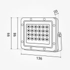 Optonica Premium Line LED reflektor 20W 2000lm 4000K fekete IP65 FL15878