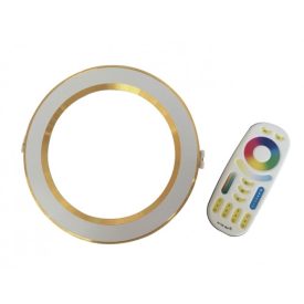   Mi Light 12 W-os süllyesztett RGB és szabályozható színhőmérsékletű, kör alakú LED-es mennyezetlámpa távirányítóval