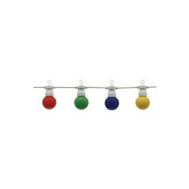   Optonica kültéri fényfüzér 10db színes LED kis gömb izzó / 13m / 6w / fehér / IP65 / OT5095