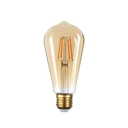 OPTONICA LED Vintage Filament Izzó E27 /6W/540lm/2500K/meleg fehér/arany üveg/Edison/SP1306