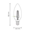 OPTONICA FILAMENT IZZÓ / E14 /4W /  meleg fehér /SP1413