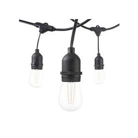   Optonica sorolható  kültéri fényfüzér 10db E27 foglalattal/6m/fekete/ IP65/OT5054