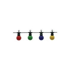   Optonica kültéri fényfüzér 10db színes LED kis gömb izzó / 13m / 6w / fekete / IP65 / OT5092