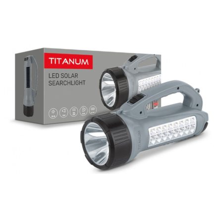 Videx TITANUM napelemes hordozható LED zseblámpa, 5500-6500K, 90-200lm, TLF-T09SO