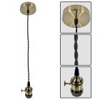 Függőlámpa RETRO ∙ R6012 ∙ ANTIK SÁRGARÉZ/FEKETE CSAVART KÁBEL