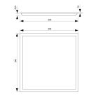NÉGYZET ALAKÚ LED PANEL SÜLLYESZTETT SZERELÉSHEZ HELLI LED ∙ 40W ∙ 4000 LM ∙ FEHÉR ∙ 4000K